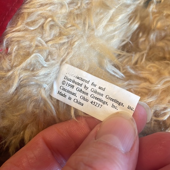 Vintage Gibson greeting card bear plush 1998 adorable collectible - Picture 3 of 3